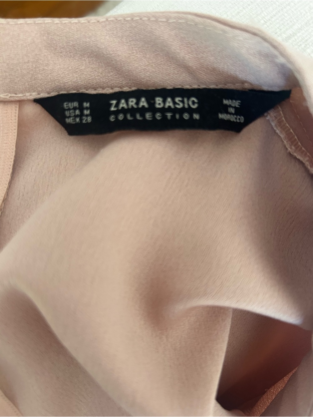 Zara Basic Tunic Mini Dress Tiered Sleeve in Mauve Size M - Picture 3 of 3